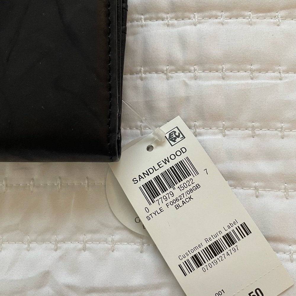 NWT Giani Bernini Black Leather Wallet with Silver Logo - Picture 3 of 11